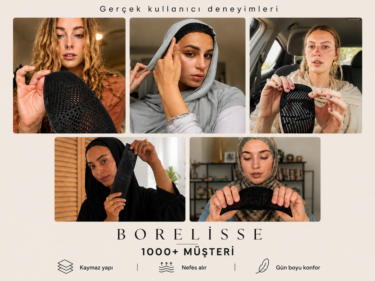 ✨ Borelisse™ İğnesiz Kaymaz Bone